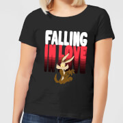 Looney Tunes Falling In Love Wile E Coyote Womens T Shirt Black 5Xl looney tunes kopen in de aanbieding