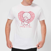 Super Mario Toadally In Love Mens T Shirt White Xl super mario kopen in de aanbieding