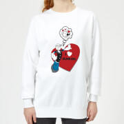 Popeye I Love Olive Oyl Women's Sweatshirt - White - XS - Blanc