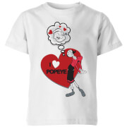 Popeye I Love Popeye Kids' T-Shirt - White - 3-4 ans - Blanc