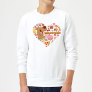 Scooby Doo Snacks Are My Valentine Sweatshirt White M scooby doo kopen in de aanbieding