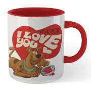 Scooby Doo It's No Mystery I Love You Mug - White/Red