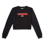Image of Global Legacy Jaws Tiburon Women's Cropped Sweatshirt - Black - S - Black