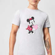 Disney Minnie Mouse Love Heart Mens T Shirt Grey M disney kopen in de aanbieding