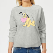 Disney Pluto Love Heart Womens Sweatshirt Grey 5Xl disney kopen in de aanbieding
