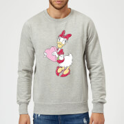 Disney Daisy Duck Love Heart Sweatshirt Grey M disney kopen in de aanbieding
