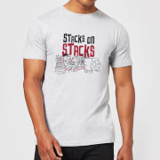 The Flintstones Stacks On Stacks Men's T-Shirt - Grey - XS - Gris