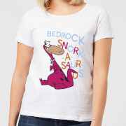 Image of The Flintstones Bedrock Snork-A-Saur-Us Women's T-Shirt - White - S - White