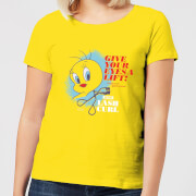 Looney Tunes Acme Lash Curler Womens T Shirt Yellow Xs looney tunes kopen in de aanbieding