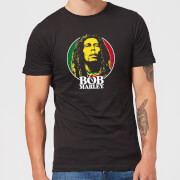 Image of Bob Marley Face Logo Men's T-Shirt - Black - S - Black
