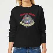 Image of Guns N Roses Jungle Skeleton Women's Sweatshirt - Black - XS - Black