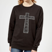 Image of Black Sabbath Cross Women's Sweatshirt - Black - XS - Black