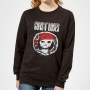 Image of Guns N Roses Circle Skull Women's Sweatshirt - Black - XS - Black
