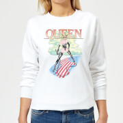 Image of Queen Vintage Tour Women's Sweatshirt - White - XS - White