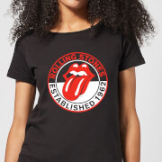 Rolling Stones Est 62 Womens T Shirt Black Xs rolling stones kopen in de aanbieding