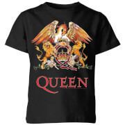 Image of Queen Crest Kids' T-Shirt - Black - 3-4 Years - Black