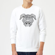 Mr Pickles Pattern Face Sweatshirt - White - S - Blanc