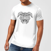 Mr Pickles Pattern Face Men's T-Shirt - White - XS - Blanc
