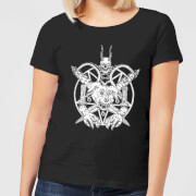 Mr Pickles Pentogram Drawn Dog Head Women's T-Shirt - Black - S - Noir