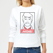 Scooby Doo Hold The Phone Womens Sweatshirt White 3Xl scooby doo kopen in de aanbieding Scooby Doo Hold The Phone Womens Sweatshirt White 3Xl scooby doo kopen in de aanbieding