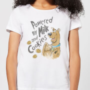 Image of Scooby Doo Powered By Milk And Cookies Women's T-Shirt - White - S - White