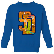 Scooby Doo Collegiate Kids Sweatshirt Royal Blue 3 4 Years scooby doo kopen in de aanbieding