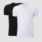 MP Men's Luxe Classic Crew T-Shirt - Black/White (2 Pack) - XXL
