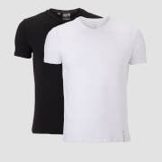 Myprotein Luxe Classic V Neck T Shirt 2 Pack Zwartwit Xl myprotein kopen in de aanbieding