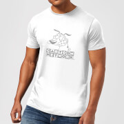 Courage The Cowardly Dog Outline Men's T-Shirt - White - XS - Blanc