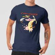 Cow and Chicken Characters Men's T-Shirt - Navy - XS - Navy