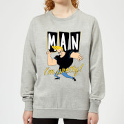 Cartoon Network Johnny Bravo Man Im Pretty Womens Sweatshirt Grey Xl cartoon network kopen in de aanbieding