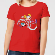 Cartoon Network Dexters Lab Rocket Shoes Womens T Shirt Red L cartoon network kopen in de aanbieding Cartoon Network Dexters Lab Rocket Shoes Womens T Shirt Red L cartoon network kopen in de aanbieding