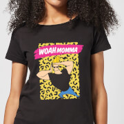 Cartoon Network Johnny Bravo Woah Momma Womens T Shirt Black Xs cartoon network kopen in de aanbieding