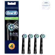 Oral-B CrossAction Replacement Electric Toothbrush Heads - Black Edition (Pack of 4)
