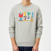 Disney Mickey Mouse Hey Sweatshirt Grey Xl disney kopen in de aanbieding