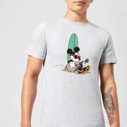 Disney Mickey Mouse Surf And Chill Mens T Shirt Grey L disney kopen in de aanbieding