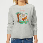 Image of Disney Bambi Tilted Up Women's Sweatshirt - Grey - XS - Grey