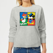 Disney Mickey And Donald Clothes Swap Womens Sweatshirt Grey 4Xl disney kopen in de aanbieding