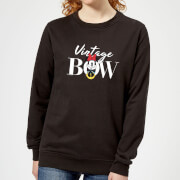 Disney Minnie Mouse Vintage Bow Womens Sweatshirt Black S disney kopen in de aanbieding