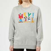 Disney Mickey Mouse Hey Womens Sweatshirt Grey 4Xl disney kopen in de aanbieding
