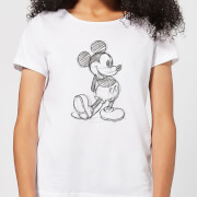 Disney Mickey Mouse Sketch Womens T Shirt White Xs disney kopen in de aanbieding