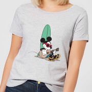 Disney Mickey Mouse Surf And Chill Womens T Shirt Grey Xs disney kopen in de aanbieding