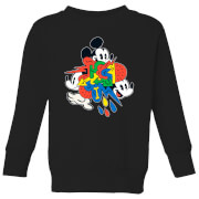 Disney Mickey Mouse Vintage Arrows Kids Sweatshirt Black 7 8 Years disney kopen in de aanbieding