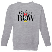 Disney Minnie Mouse Vintage Bow Kids Sweatshirt Grey 9 10 Years disney kopen in de aanbieding