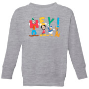 Disney Mickey Mouse Hey Kids Sweatshirt Grey 9 10 Years disney kopen in de aanbieding