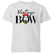 Disney Minnie Mouse Vintage Bow Kids T Shirt Grey 3 4 Years disney kopen in de aanbieding