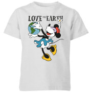 Disney Minnie Mouse Love The Earth Kids T Shirt Grey 9 10 Years disney kopen in de aanbieding