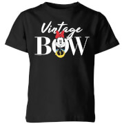 Disney Minnie Mouse Vintage Bow Kids T Shirt Black 5 6 Years disney kopen in de aanbieding