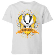 Harry Potter Kids Hufflepuff Crest T Shirt Grey 11 12 Years harry potter kopen in de aanbieding