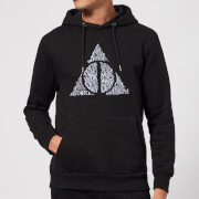 Harry Potter Deathly Hallows Text Hoodie Black Xl harry potter kopen in de aanbieding